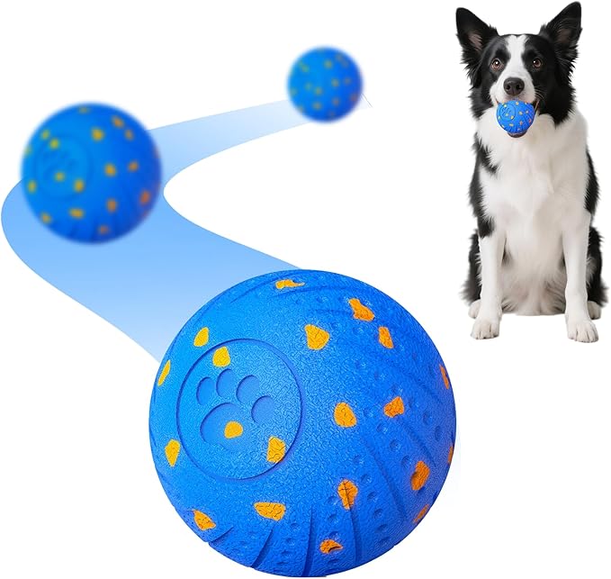 2-in-1 Interactive Dog Ball Toy for Aggressive Chewers, Automatic Moving & Bouncing E-TPU Dog Ball, 3 Modes Smart Pet Toy with Motion Sensor, USB-C Rechargeable Enrichment Toy for Medium Large Dogs