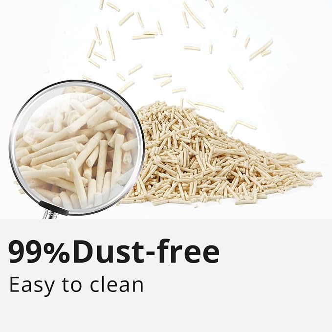 Tofu Cat Litter 22.4LB(5.6LB*4 Bags) Fast Clumping, Dust-Free,100% Natural Raw Materials, Clumping,Flushable,Ultra Absorbent and Fast Drying,Solubility in Water,Really,Less Scattering