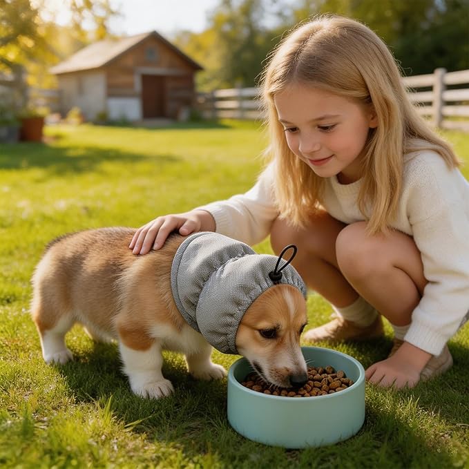 Dog Nets - Adjustable Elastic Comfortable Non Slip | Pet Supplies with Dog Ear Wrap for Puppies Small Medium Large Breeds Indoor