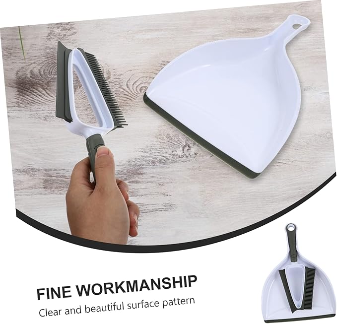 VOSAREA Pet Grooming and Cleaning Set - 1 Set Pet Hair Broom with Dustpan for Easy Removal - Ideal for Home Cleaning Cat and Dog Grooming Compact and Convenient for Small Spaces