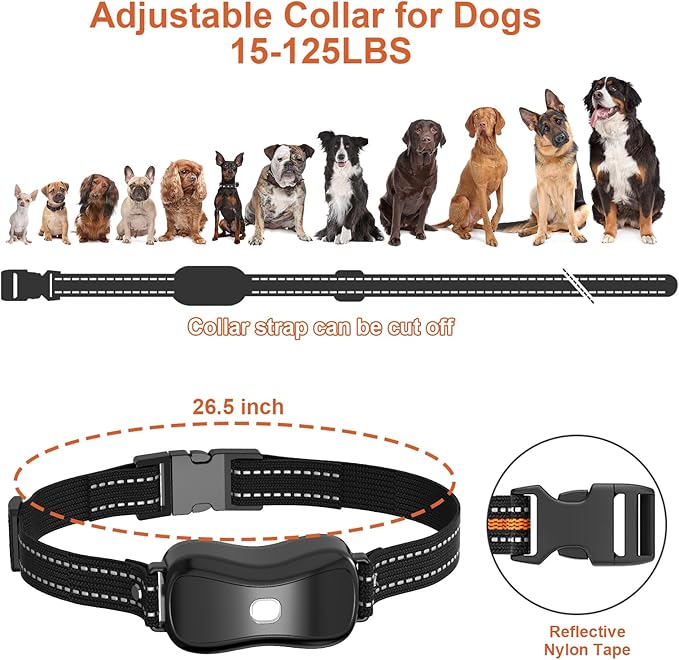 Dog Shock Collar with Remote Control Color Screen - 3300 FT Remote Range, Dog Training Collar with 3 Training Modes, 2 Rechargeable Waterproof E-Collar for Dogs 15-125LBS (Orange, 1 Pack)