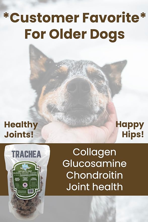 Freeze-Dried Dog Food Topper for Picky Eaters – Raw Beef Heart, Trachea, Kidney – High Protein, Grain-Free Meal Mixer – Natural Glucosamine & Chondroitin – Made in USA 6 oz