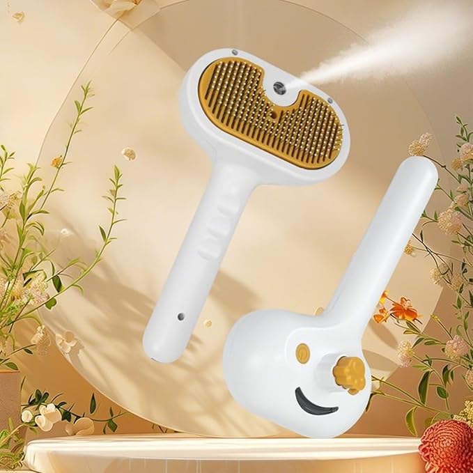 Pet Steam Brush for Cat,Dog Hair Removal Shedding Tool | Detangling Steam Brush,for Indoor Bath Shower Home Travel Pet Puppy Kitten