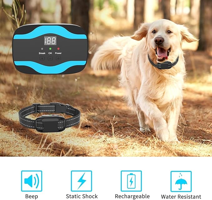 RUXAN Underground Dog Electric Fence for Dogs, Electric In Ground Dog Fence Containment System Aboveground Pet Containment System with Waterproof Collar Receivers Covers up to 3/4 Acre