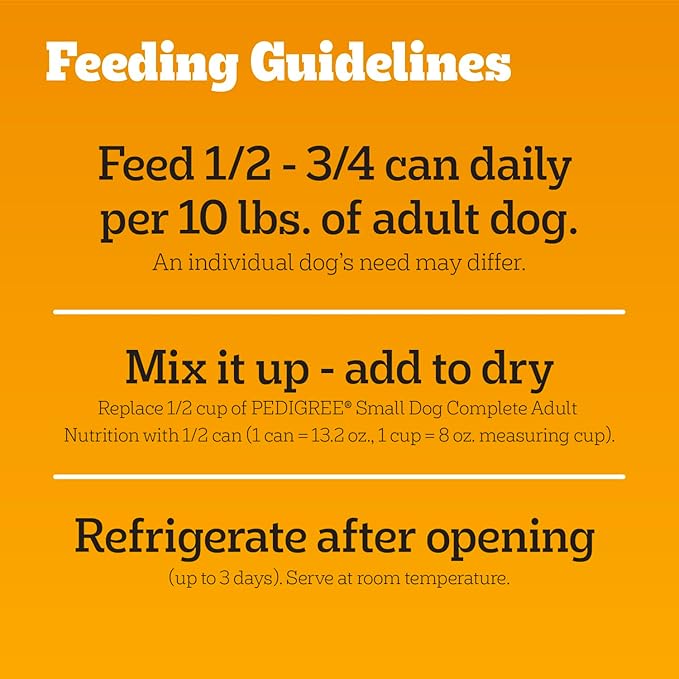 Pedigree Small Dog Tender Bites in Gravy Wet Dog Food Cans, Chicken & Vegetable Flavor, 13.2 oz. Cans, 12 Count