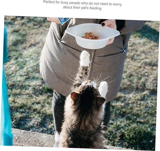 Pet Feeder Cat Feeder and Water Dispenser Kitten Food Container Easy to Fill