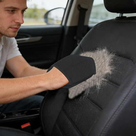 Pet Hair Removal Gloves | Ergonomic Static Pet Grooming Tool | Cat Detangling Gloves | for Sofas Beds Carpets Clothing Couch Bed Sheets Curtains Car Seats