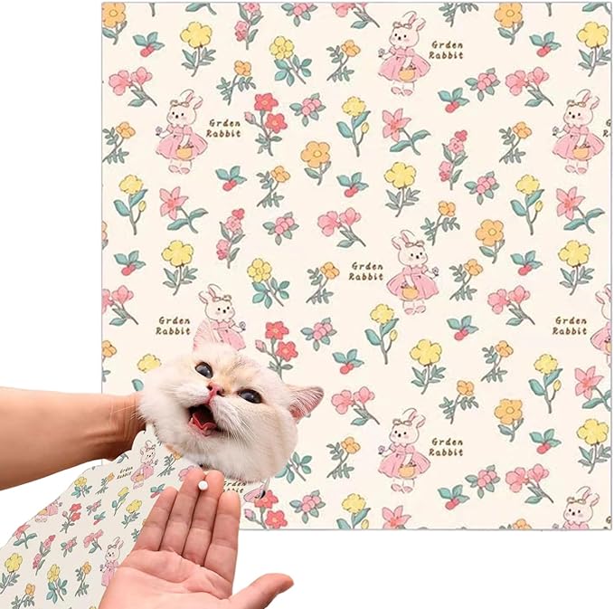 Cat Nail Clippers Wrap - Anti-Scratch Grooming Restraint, Adhesive Pet Holder, Comfortable Anti-Escape Swaddle, Soft Protective Cover | Cute Multi-Functional Wrap for Pet Lovers, Friends, Home
