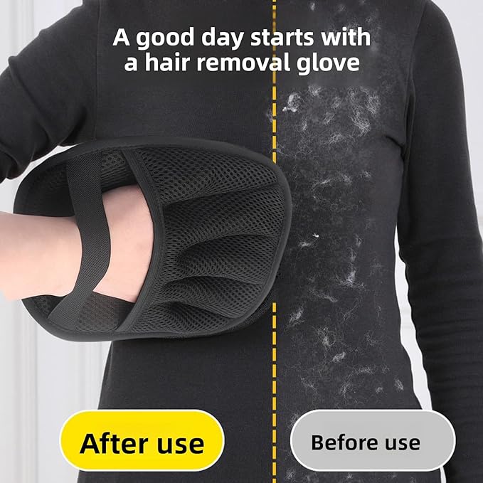3Pcs Pet Hair Remover Glove，2025 Newly Upgraded Five-Finger Electrostatic Pet Hair Gloves, Reusable Hair Remover for Clothing, Furniture, Couch, Carpet (2Pcs for big hands and 1Pcs for normal hand)