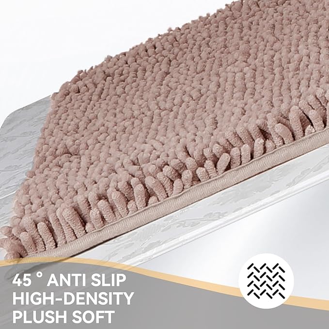 70" X 23" Washable Dog Door Mat, Ultra fine Fiber Dog Door Mat, Quick Drying Chenille Pet Door Mat, Machine Washable Indoor and Outdoor Rug (Camel)