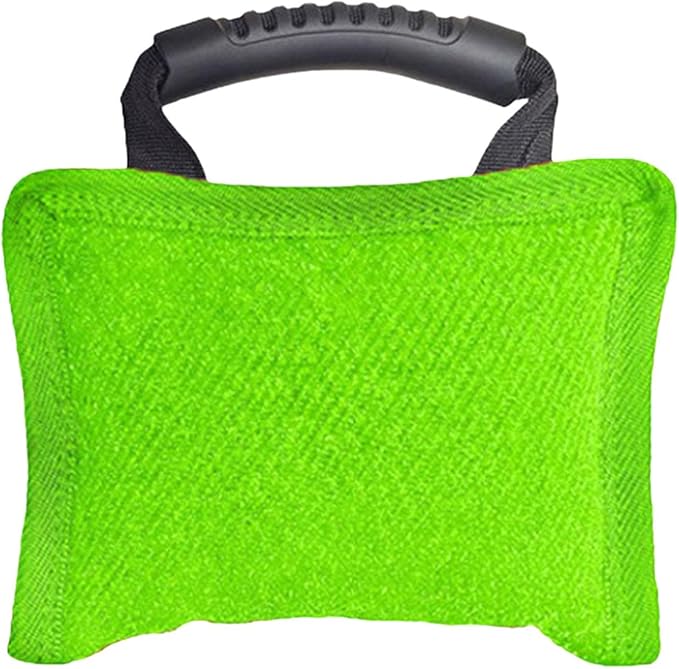 Baoblaze Dog Bite Pillow Tough Tug Toy Practical Portable Outdoor Pet Supplies for Small and Medium Sized Dogs Biting Pad with Handle, Green