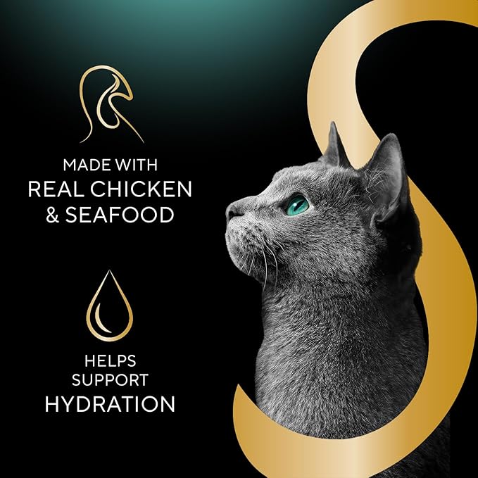 Sheba Selections Filets in Broth, Adult Cat Food Wet Recipe, Meal Complement, Wet Cat Food Variety Pack, Chicken & Tuna Recipe, 1.3 oz. Cups, 12 Count