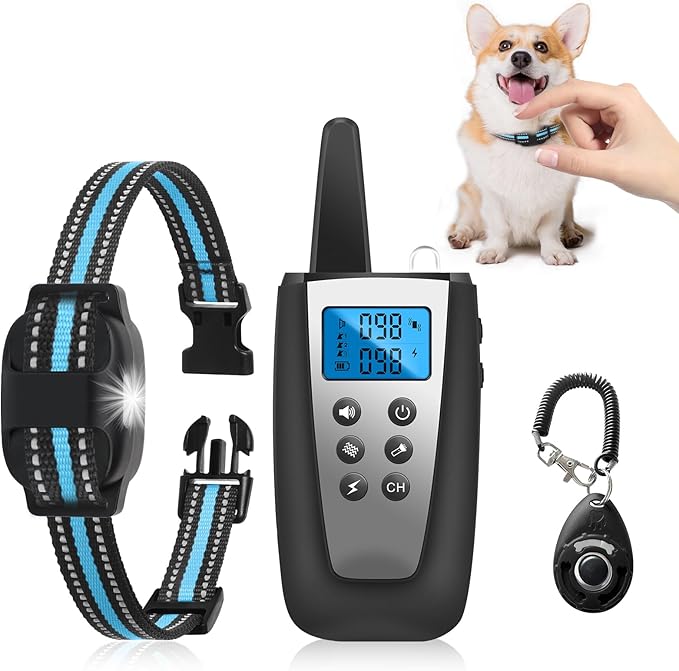 Ultra-Small Dog Training Collar, Tailored for Small Dogs 5-15lbs & Medium, Lightest Training Collar with Beep Vibration, Light for Night Walks, 3300Ft Rechargeable E Collar with Remote IPX7 Waterproof