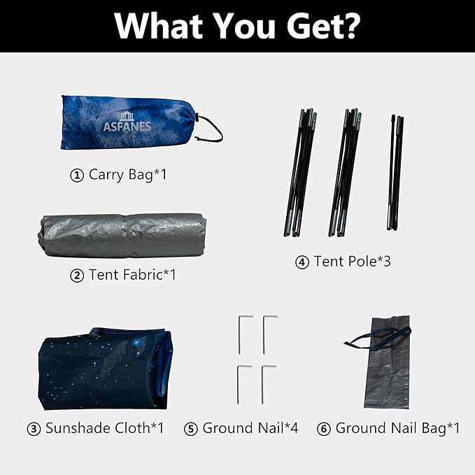 Outdoor Waterproof Pet Camping Tent, Cave Bed for Indoor Cats and Small Dogs, Portable Cat House Dog House, 21.6x21.6x14.9'', Navy Blue, S. (The Pole has Been Improved)