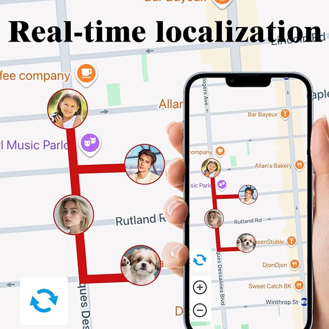 GPS Tracker for Vehicles, Cars, Pets, Kids & Valuables – No SIM Card, No Subscription – Real-Time Global Tracking Device – Compatible with iOS & Android