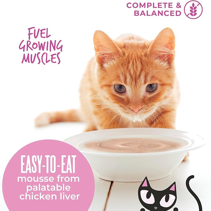 Tiki Cat Baby Mousse Wet Cat Food, Chicken, Duck & Duck Liver, 2.4 oz. Pouch (12 Count)