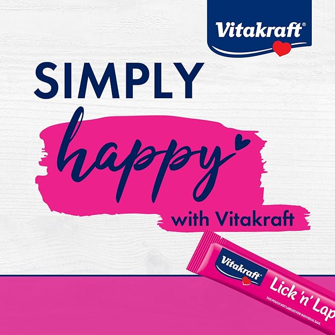 Vitakraft Lick 'n' Lap Snack Creamy, Cat Treat with Real Chicken, 80 Count