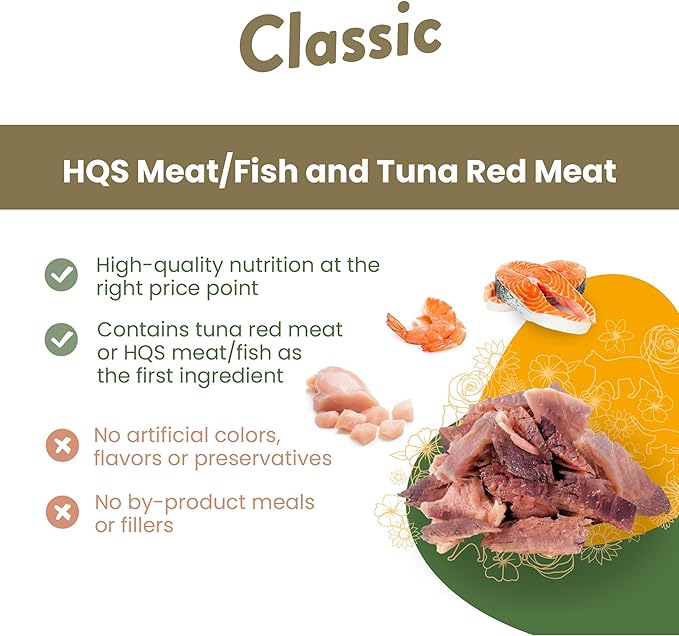 almo nature Classic Complete - Wet Cat Food - Tuna Recipe in Gravy - Grain Free, GMO Free, No Artificial Colors and Flavors, 2.47oz (Pack of 12)