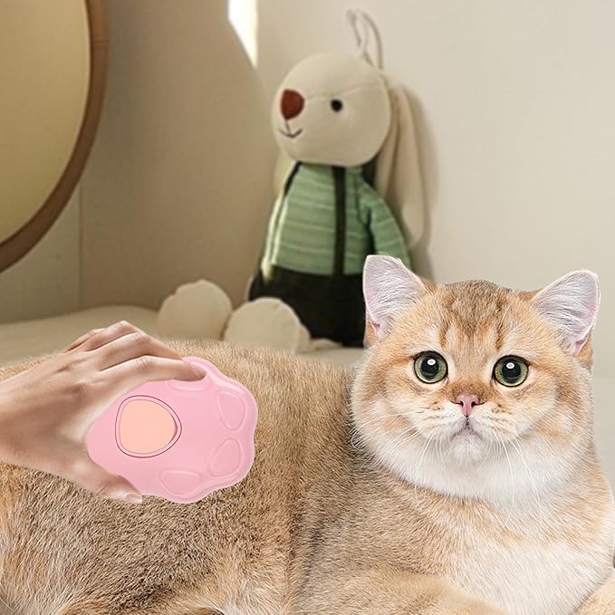 Steam Cat Brush, Electric Cat Steamy Dematting Comb, One-touch spray anti-flying hair massage bath, Cat Grooming Brush for Removing Knots and Loose Hair (A)