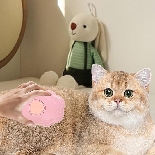 Steam Cat Brush, Electric Cat Steamy Dematting Comb, One-touch spray anti-flying hair massage bath, Cat Grooming Brush for Removing Knots and Loose Hair (A)