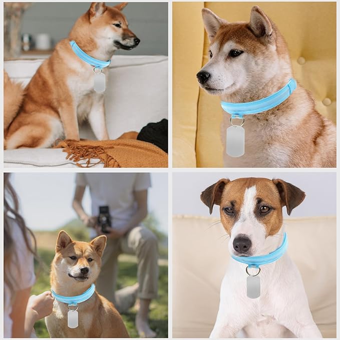 POPETPOP 10pcs Stainless Steel Pet Dog Tags Blank Engraved Id Tags Metal Titanium Alloy 4.9x2.8cm for Dog Collars Sturdy Pet Supplies