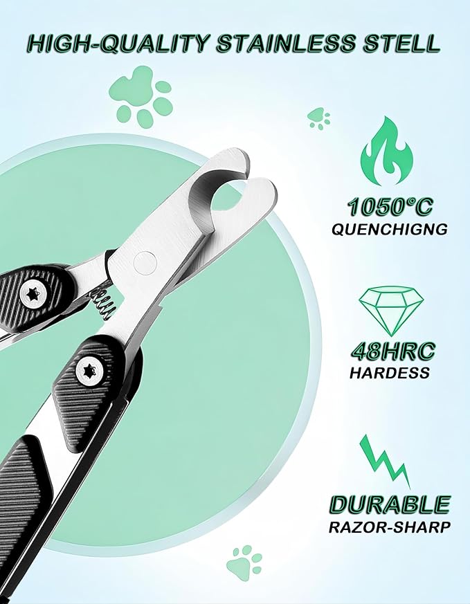 Dog Nail Clippers with Foldable Design Cat Nail Trimmer