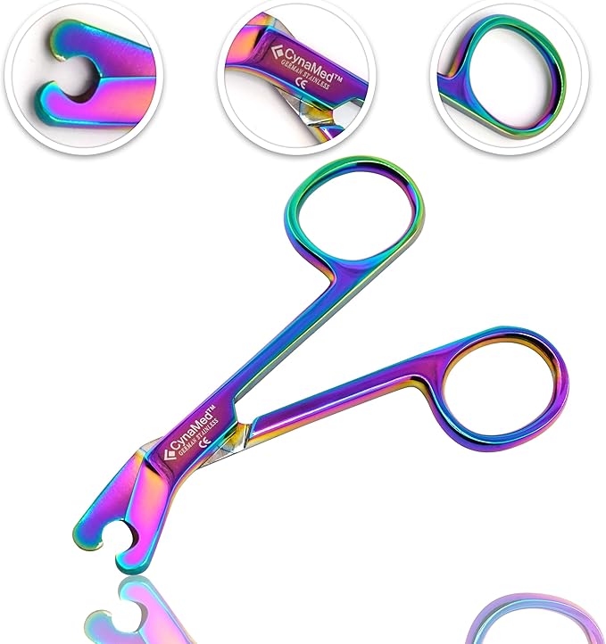 CynaVet Stainless Steel Multicolor Cat Nail Clippers: Safe Trimming of Indoor Cats, Rabbits, Hamsters, Birds - Ideal for at-Home Grooming - Veterinary Instruments Gifts