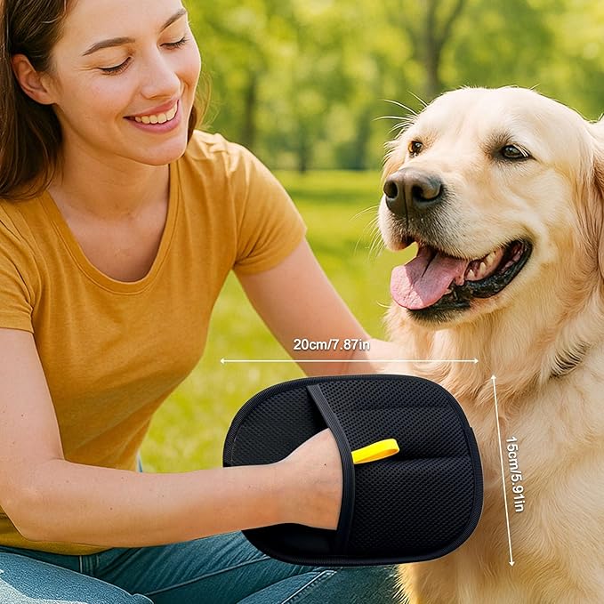 Pet Hair Remover Gloves for Cats & Dogs, Reusable Electrostatic Pet Hair Removal Gloves Brush for Pets Hair, Pet Hair Remover Tool for Clothing, Couch, Carpet, Car Seat (2 PCS)