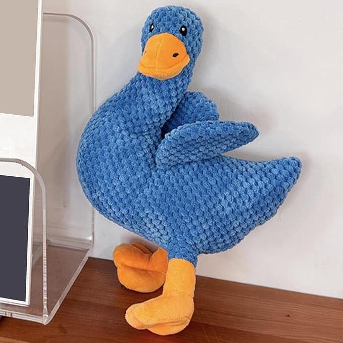 Dog Chew Toys - Chew Toys for Aggressive Chewers, Plush Duck Pet Supplies, Squeaky Calming Plush Stuffed Animals, Dog Teething Game with Squeaker for Puppy Small Medium Large Breed Home Travel