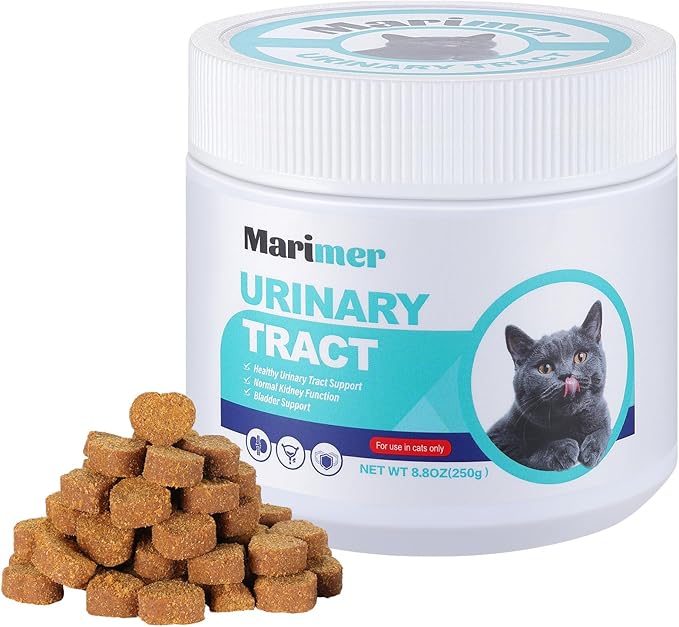 Urinary Tract Support for Cats – Cranberry, D-Mannose & Marshmallow Root – Soft Chews for Bladder & Kidney Health – Chicken Flavor – 100 Chews
