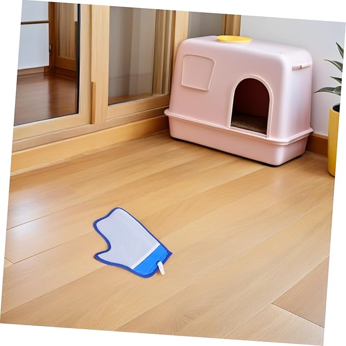 TOYANDONA 2pcs Pet Hair Removal Gloves Double-Sided Electrostatic Grooming Mitts for Cats Dogs Reusable Lint Remover for Furniture Clothes Car Seats Ergonomic Comfortable Fit