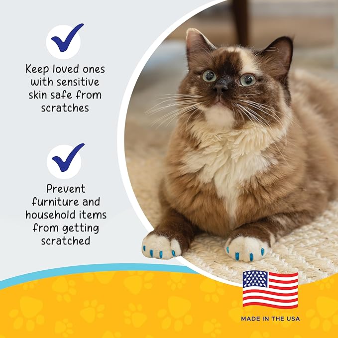 Soft Claws Safe Scratch-Free Solution for Cats - CLS (Cleat Lock System), Size: Small, Color: Gold Sparkle