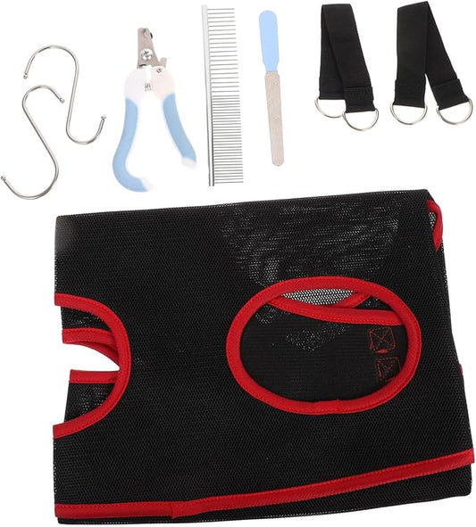 1set Pet Grooming Hammock for Cats Dogs Hanging for Nail Trimming Grooming Breathable Stable Sling for Pets