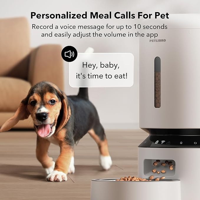 PETLIBRO Automatic Cat Feeder,5G WiFi Automatic Dog Feeder with Freshness Preservation,5L Timed Cat Feeders with Low Food Sensor,Up to 10 Meals Per Day,Granary Pet-Feeder for Cats/Dogs,(Pack of 4)