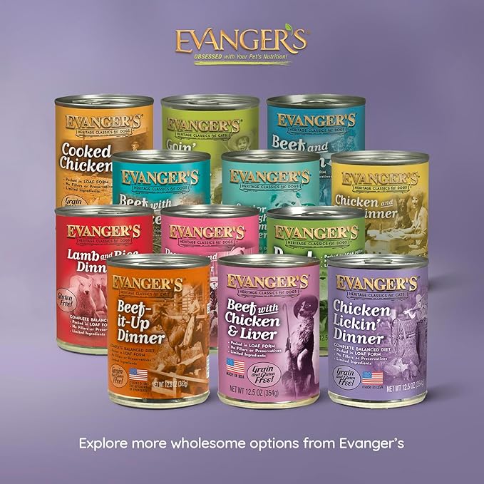 Evanger's Heritage Classics Chicken Lickin’ for Cats – 24 Count, 5.5 oz Each – Market Fresh Chicken, Grain Free, Limited Ingredients, Traditional Loaf Style