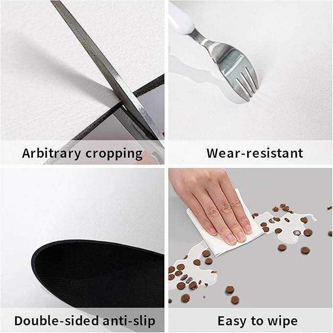 Pet Feeding Mat Happy Mother's Day Floral Gift for Mom Fh Dog Food Mat for Food Water No Stains Quick Dry Dispenser Cat Bowl Mats Messy Drinkers 24x16In