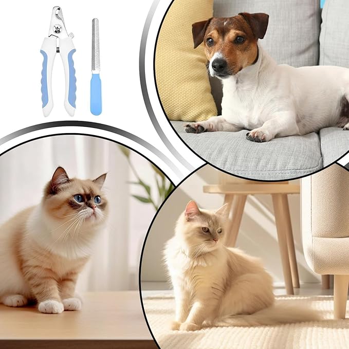 Nail Cutter for Dogs,Safety Grooming Pet Supplies - Nail Trimmers for Dogs with Guard | for Home Indoor Travel All Breeds Seniors Puppy Kitten
