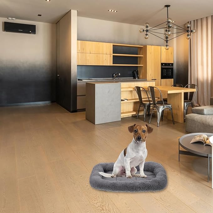 PRETYZOOM Waterproof Anti-Slip Pet Mat Thickened Grey Small Dog Bed Cushion Warm Floor Sleeping Pad for Puppies and Cats Home Pet Supply