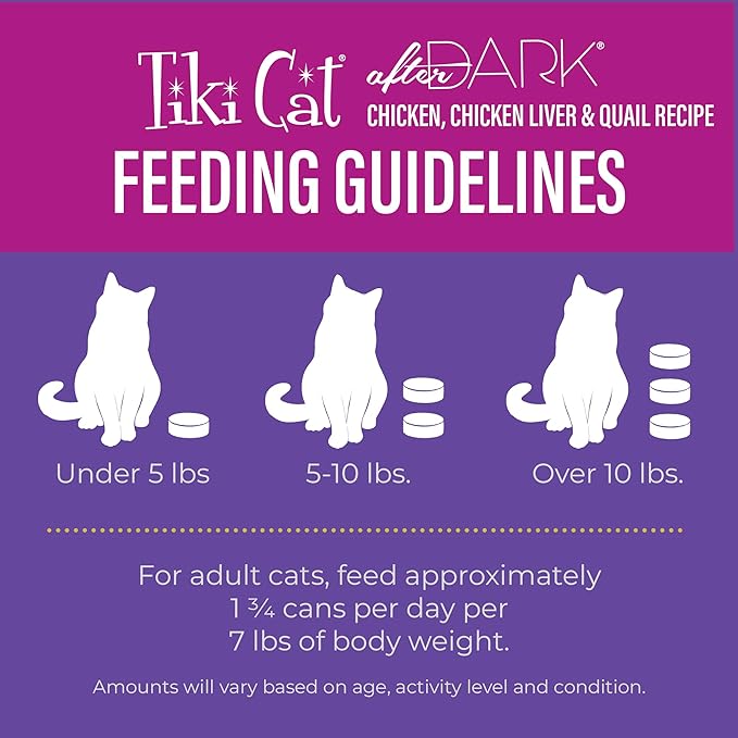 Tiki Cat After Dark Soft Pate, Chicken & Quail Egg, High-Protein Ingredients, Wet Cat Food for Adult Cats, 3 oz. Can (12 Count)