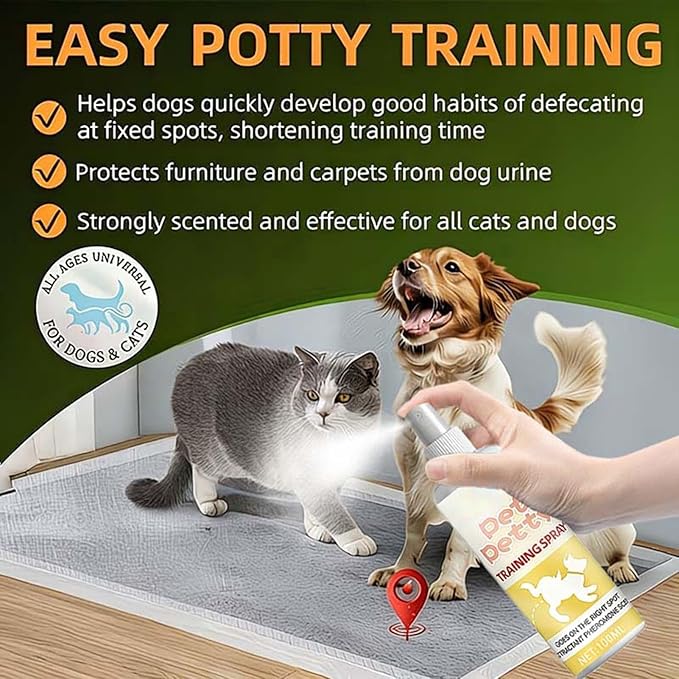 Dog Training Spray – 100ml Fast Action Supplies for Pets, Training Spray for Dogs that Urinate and Defeque | Indoor Home Apartment Patio Garden Lawn Bathroom