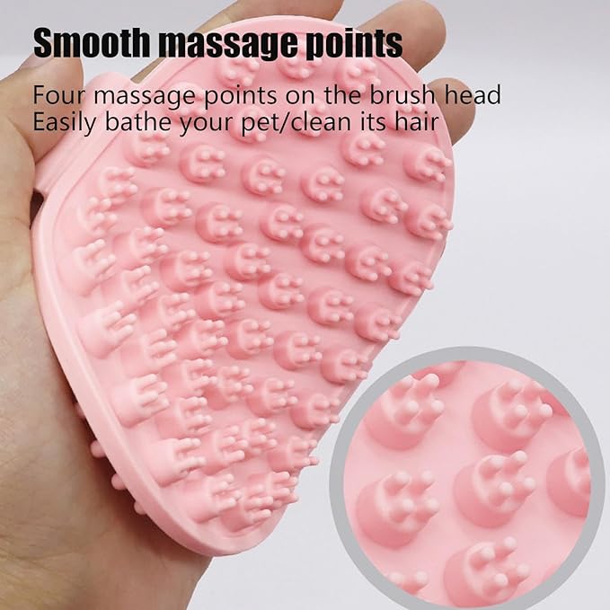 Dog Grooming Brush - Soothing Massage Pet Grooming Supplies - Dog Scrubber | for Long Short Haired Puppy Cats Kitten Care