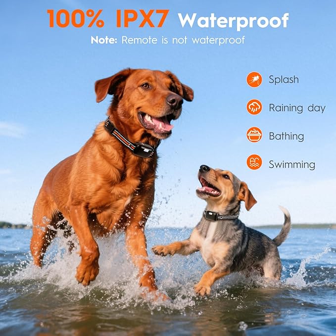 Dog Training Collar with Remote - Dog Shock Collar for Small Medium Large Dogs (15-120Lbs) - Rechargeable Shock Collar with Flash Light, 3300FT Range - 4 Training Modes - IPX7 Waterproof