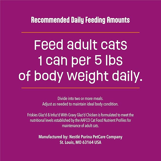 Purina Friskies Glaz’d and Infuz’d with Gravy Glaz’d Chicken Wet Food for Cats - 5.5 Ounce (Pack of 24)