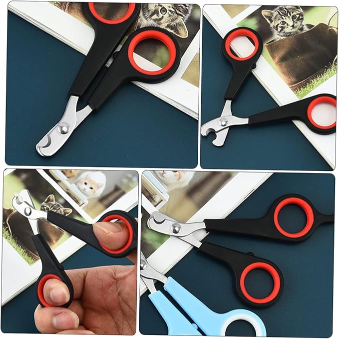 BESPORTBLE 6pcs Ergonomic Pet Nail Clippers Portable Dog and Cat Nail Trimmers Lightweight Design for Easy Use for Safe and Comfortable Grooming