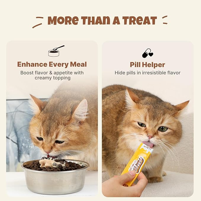 Balanced Tuna & Chicken Lickable Cat Treat – 20 Tubes of Healthy Squeeze Up Creamy Snacks with Functional Nutrients for Hydration, Digestive & Coat Health – Grain Free, High Protein, Low Calorie