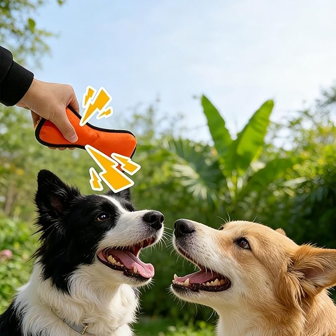 Dog Chew Bone - Dog Toys for Aggressive Chewers | Portable Design Squeaky Pet Supplies for Puppies Large Medium Small Breeds Indoor Outdoor Boredom Birthday Stocking Stuffer
