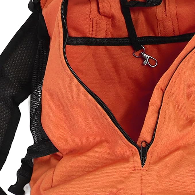 Drfeify Pet Carrier Backpack Ventilated Mesh Comfortable Front Back for Outdoor Traveling Cat Dog Supplies (Orange)