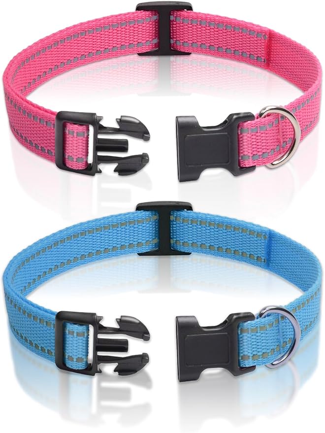PaiPaitek Dog Shock Collar Replacement Strap 2-Pack, Reflective & Adjustable 3/4" Dog Collar for Training - Compatible with Jugbow, PetSafe, Bousnic, Garmin Replacement Collar Strap - 2 Pack