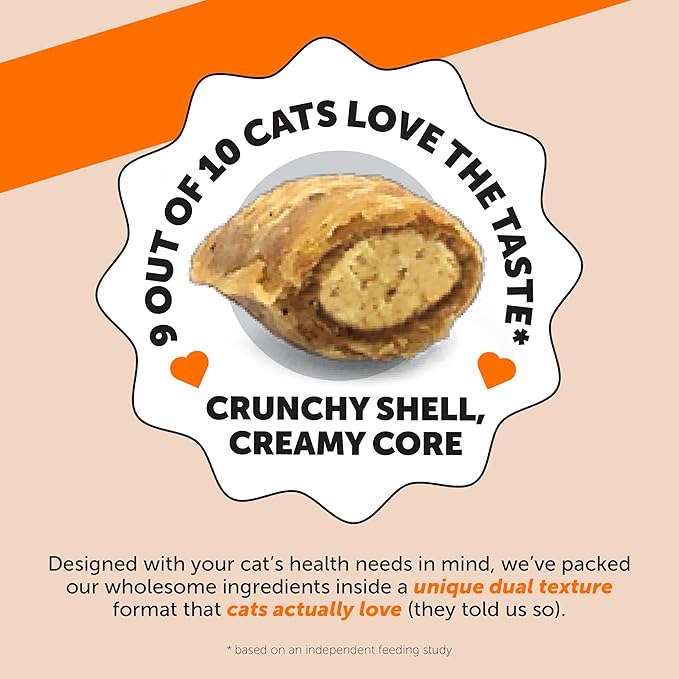 Cat Multivitamin + Cat Hip & Joint Daily Essentials Bundle - Crunchy & Creamy Chews for Immune Health, Joint Support, and Skin & Coat