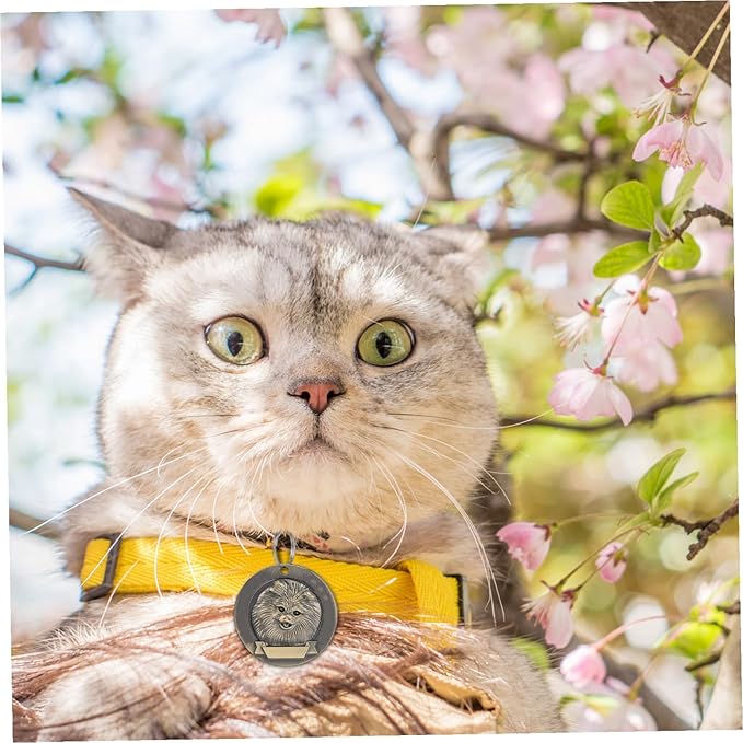 GALPADA 3pcs Vintage Bronze Zinc Alloy Dog Id Tags Retro Pet Hanging Pendants for Pomeranian Puppies Dog Supplies